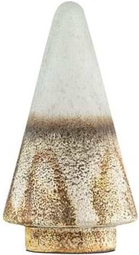 Nkuku Ngolo Tree Aged Smoke S - Kerstornament - Kerstdecoratie - Smoked Glas - Goud
