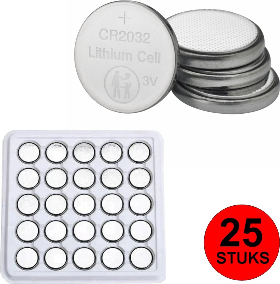 25x CR2032 INDUSTRIAL Lithium 210mAh 3V 20x3.2mm