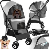 tectake - Poussette pour chien poussette pour chien poussette pour chien poussette pour chien, pliable, suspension, 2 ceintures de sécurité