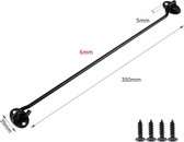 14 inch privacy haak en oog grendel voor schuurdeur, roestvrijstalen poortgrendel schuurdeurslot huthaken voor poortluiken raamschuif schuur schuur kast badkamer (2-pack) - zwart - 14in