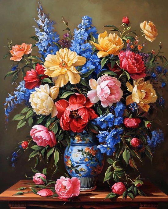 Roze PVC Diamond paintings Bloemen kopen? ✔️ Tot 32% korting