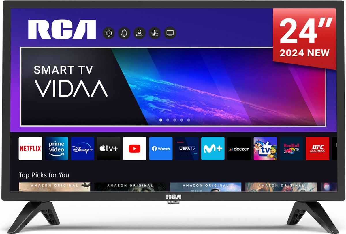 RCA HD VIDAA Smart TV | 24 Inch/60 cm | Trippel Tuner (DVB-T/T2/C/S/S2) | CI/Ci+ | Hotel Modus | VRS24HF1 - RCA - €124,99