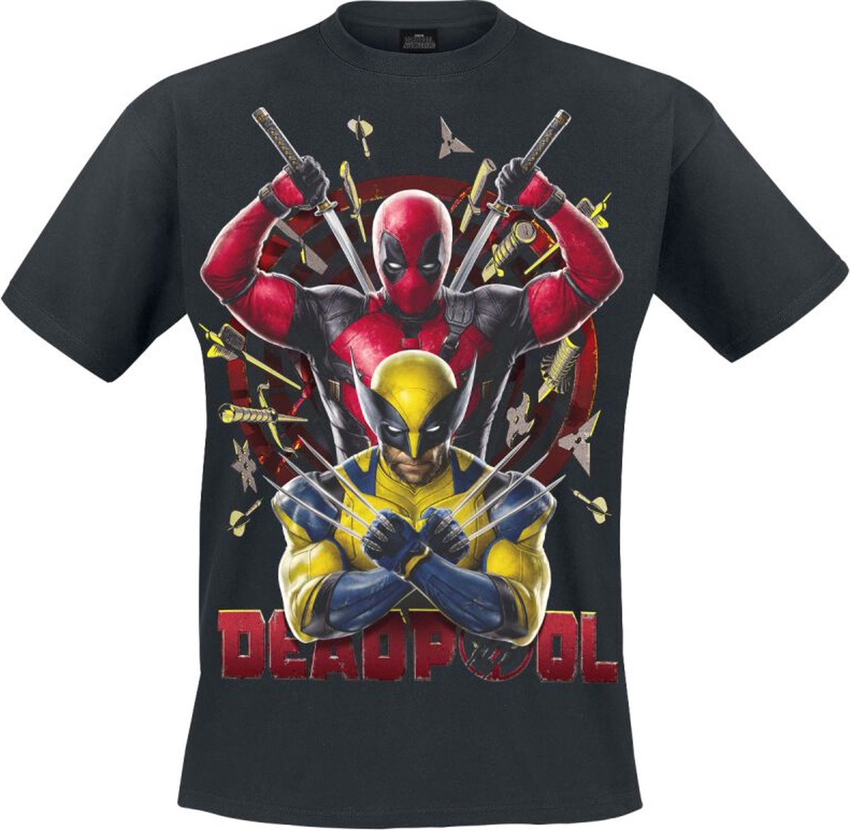 Deadpool Wolverine Bullseye Heren T-shirt - zwart - XXL
