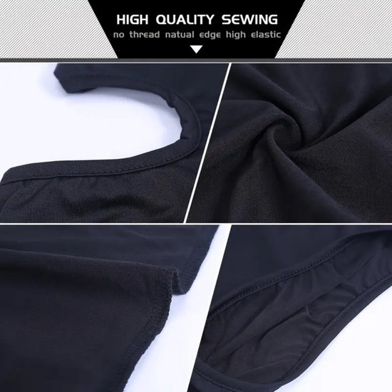 Masque d’hiver Bovista - Cagoule - Masque de ski - Masque de ski - Cagoule - Face Mask complet - Zwart + Wit + Grijs