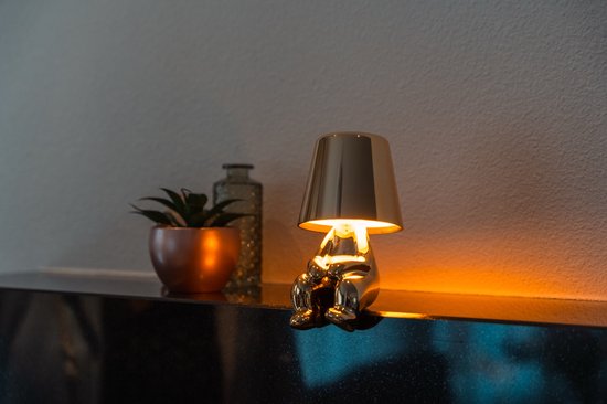 Luxus Lampe de table sans fil rechargeable Bins Brother - Or - Set de 5 - Lampe de table décorative - Lampe de nuit - Lampe de table de chambre - Lampe de bureau - LED - Tactile - Intensité variable - Sans fil - Fonctionne sur piles