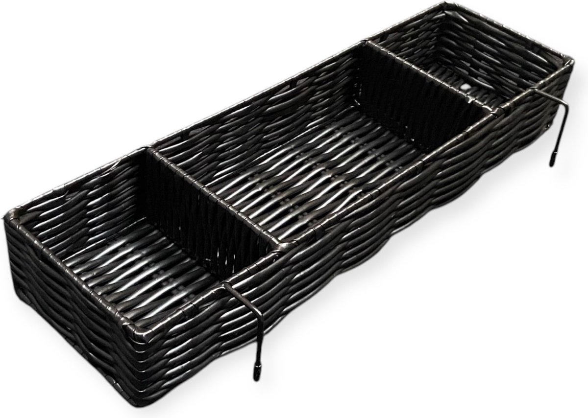 Hangmand zwart - Voor luiertafel, verzorgingstafel en commode - Voor badkamer, kinderkamer en woonkamer - 40x12x6cm - Studio Lisette SL5816