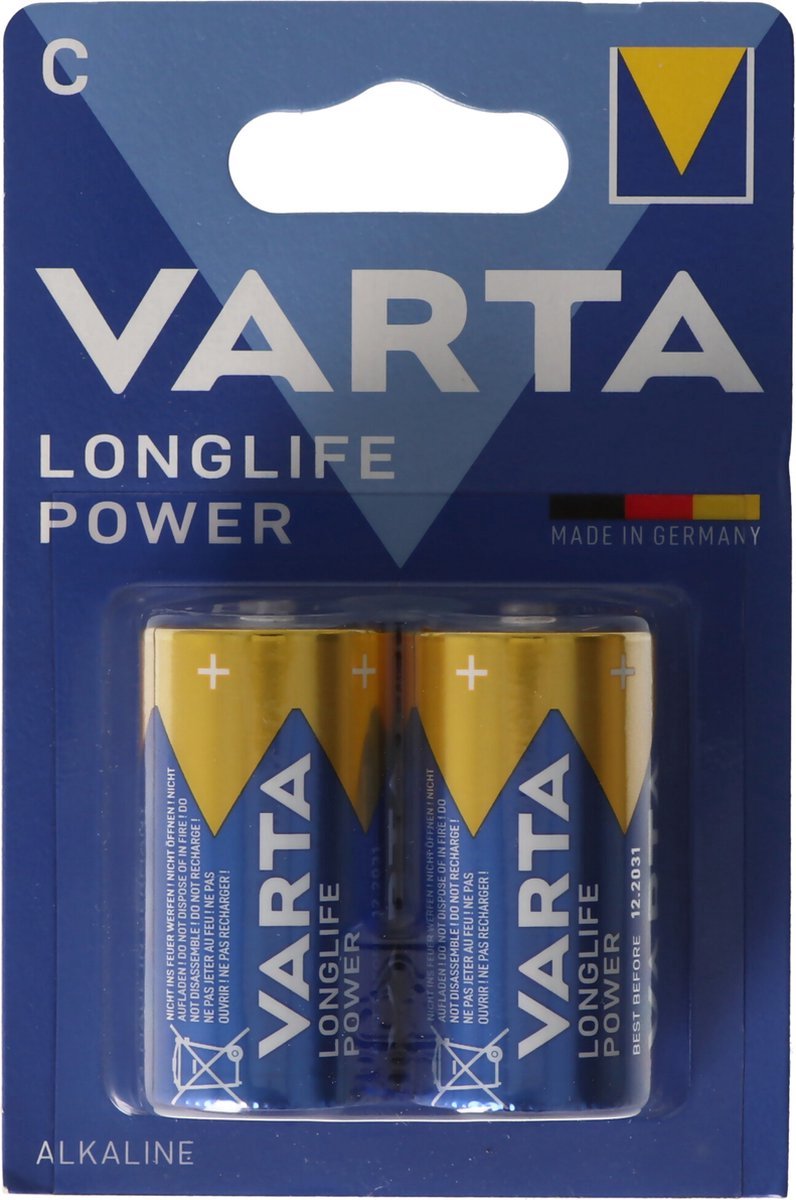 C batterij - Varta - 2 stuks - voor in een zaklamp of speelgoed
