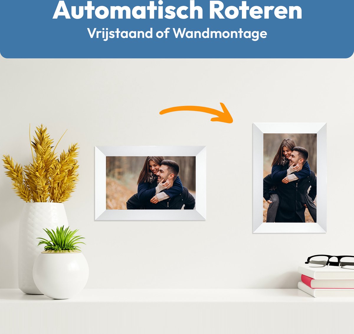 Noest Trading Digitale Fotolijst 8 Inch WiFi met Touchscreen - afbeelding 3