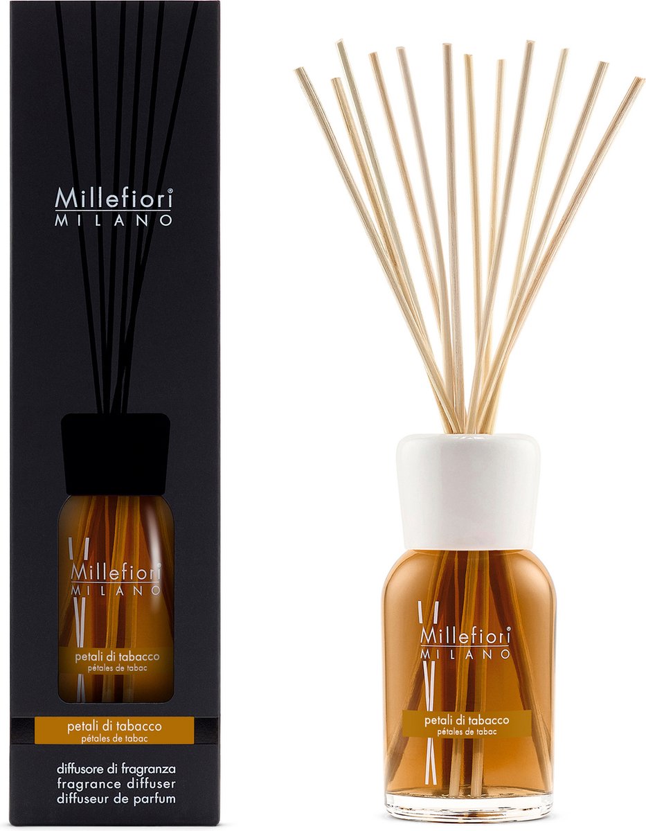Millefiori Milano Geurstokjes 500 ml - Petali di Tabacco