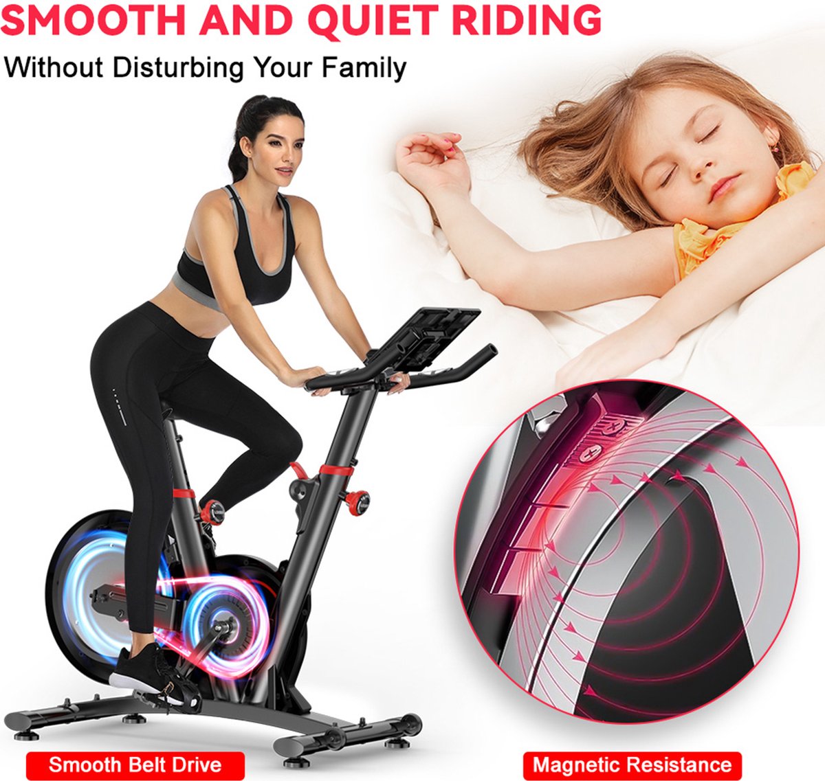 Magnetische Hometrainer met 12 KG Vliegwiel - afbeelding 2