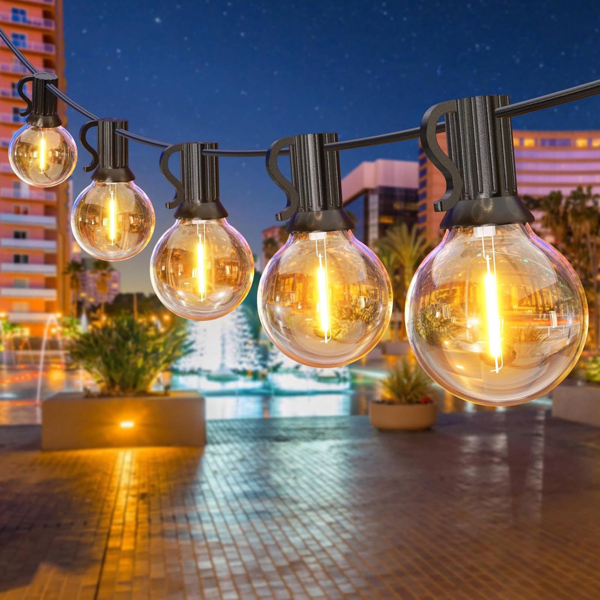 Lichtsnoer Buiten LED - Lichtketting Gloeilamp - Tuin Patio Decoratie - IP45 Waterdicht - 18 Meter - Warm Wit