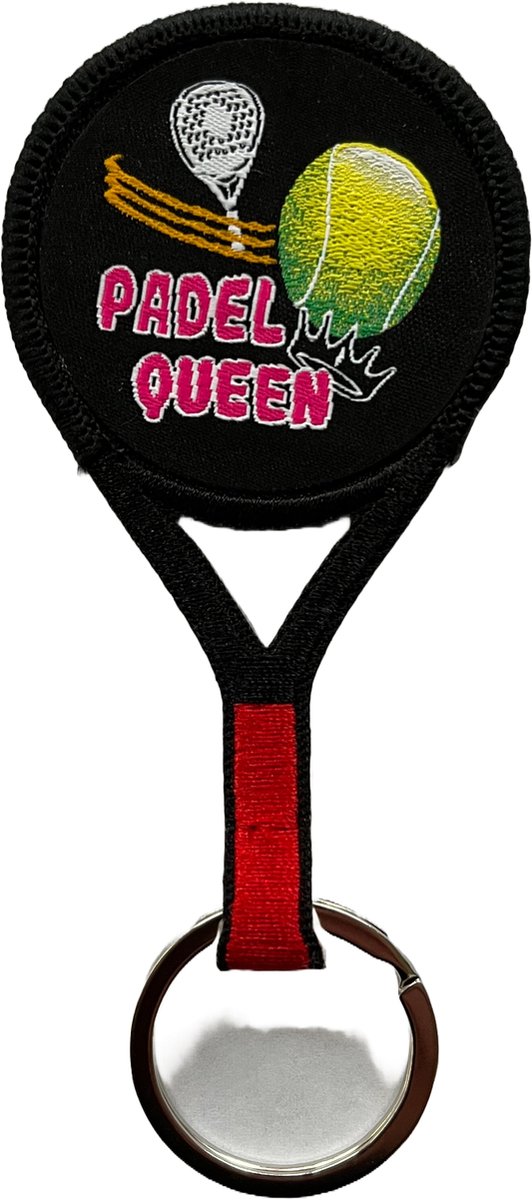 SPORTS-GADGET - PADEL QUEEN SLEUTELHANGER - LET YOUR PADEL DO THE TALKING - PADEL - TENNIS -CANVAS SLEUTELHANGER