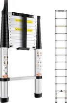 Bol.com Telescoopladder - Vouwladder - Telescopische Vouwladder - Telescoop Ladder - Telescoopladder Aluminium - Telescoopladder... aanbieding