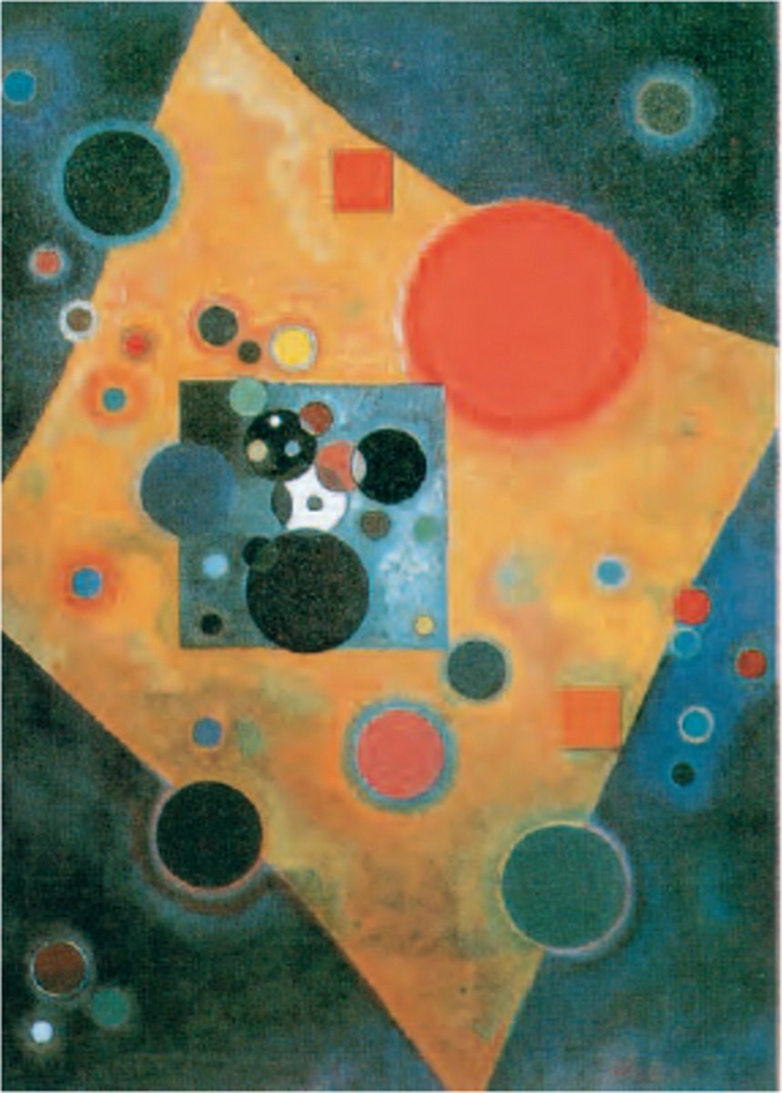 Catch Projecten Wassily Kandinsky - Accent in roze - Kunstposter - 70x100 cm Multicolor