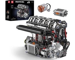 Comnox - Mould King - L4 Benzinemotor Set - Technische Bouwstenen - Compatibel met LEGO - 1787 Onderdelen - Educatief Speelgoed voor Kinderen en Volwassenen