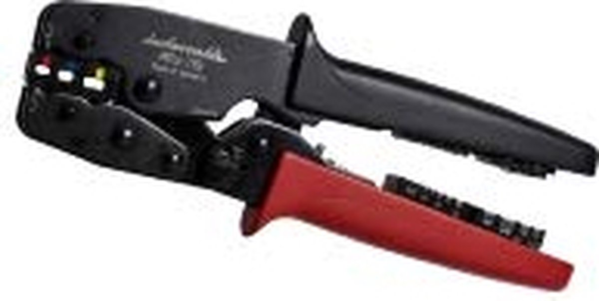Intercable MPU-TRE krimpgereedschapset met 3 krimpbekken voor krimpkabelschoenen 0,5-6 mm², adereindhulzen 0,14-2,5 mm² en 4-16 mm² I-krimptang