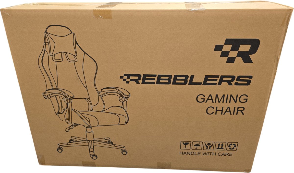 Rebblers Dominator Gaming Stoel - Zwart/Rood - Ergonomisch - afbeelding 3