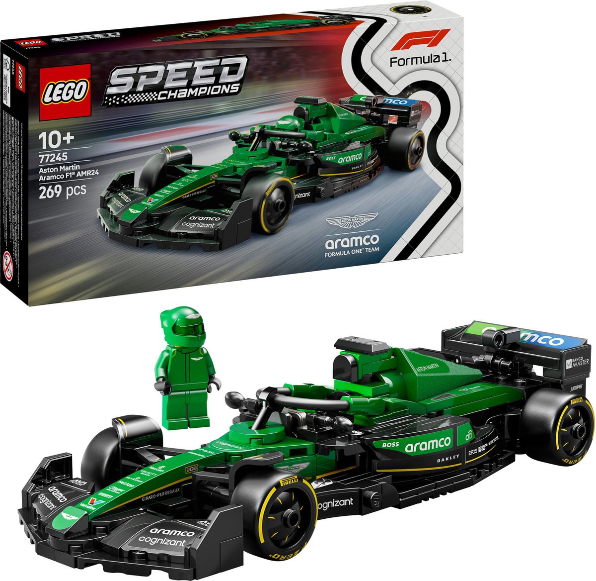 LEGO Speed Champions Aston Martin Aramco F1 AMR24 racewagen Set - 77245 — afbeelding 2