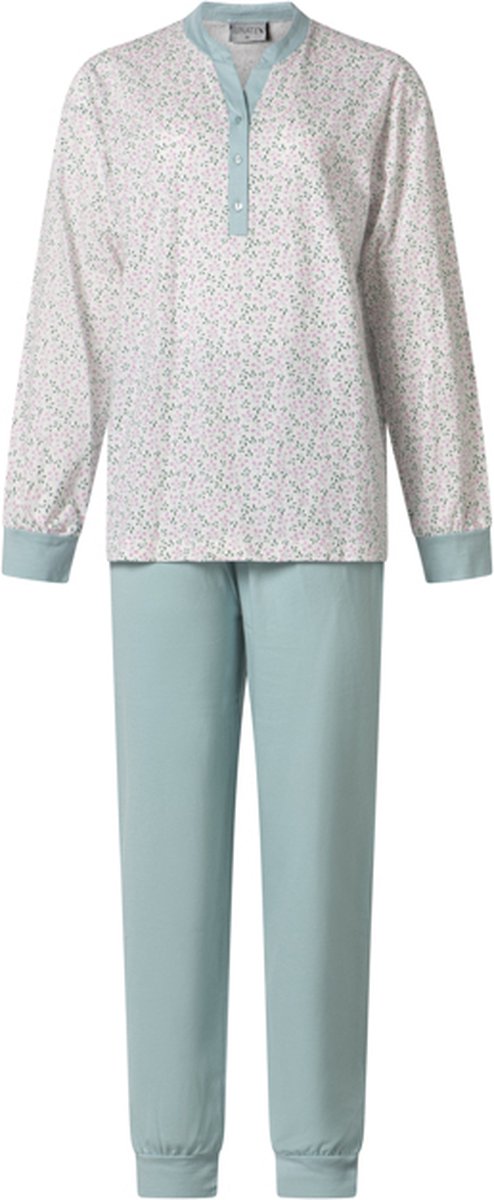 Lunatex - Dames pyjama katoen - print blue - maat S