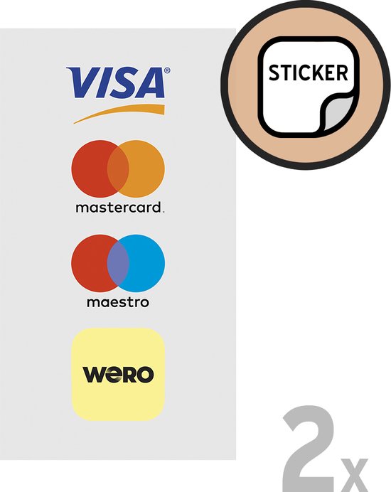 Pictogram/ stickers (2x) | 10 x 20 cm | Betaalmogelijkheden 2025 ...