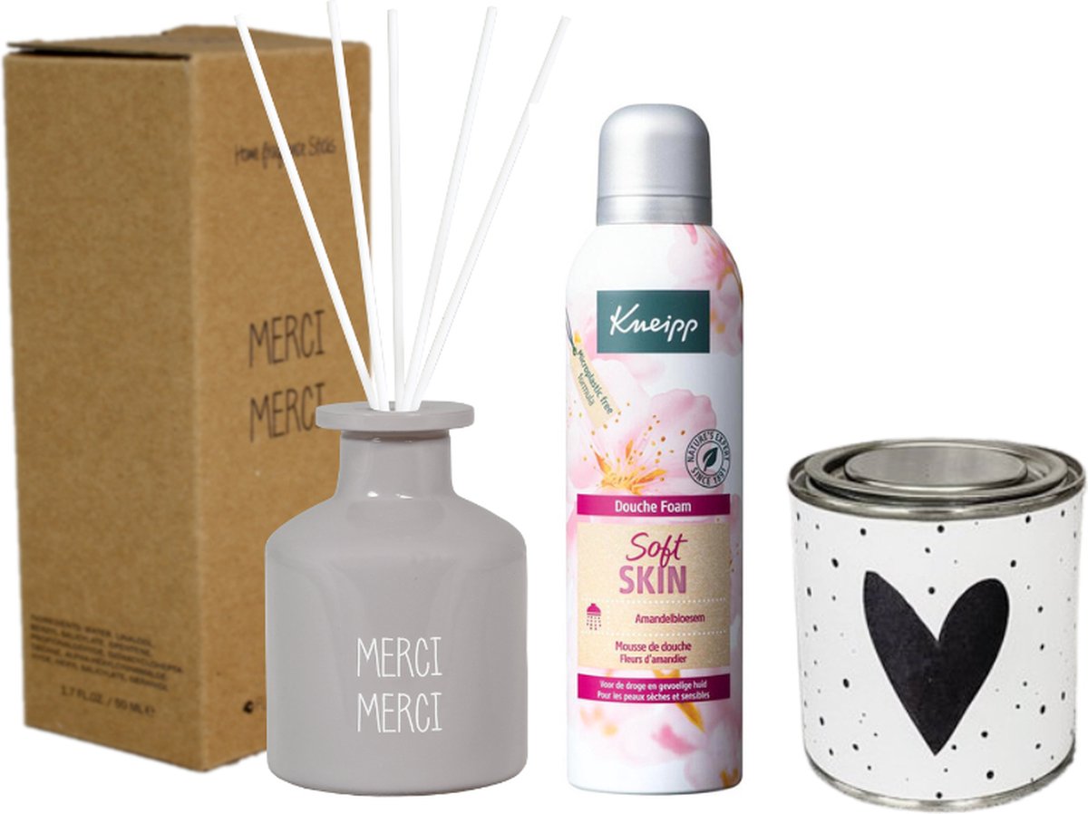 Goedkoopste My Flame Cadeauset Merci Geurstokjes & Kneipp Soft Skin