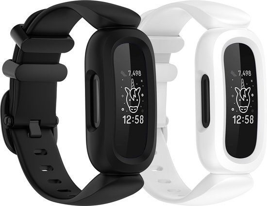 FFO2World Lot de Bracelets Fitbit Ace – Zwart et Wit