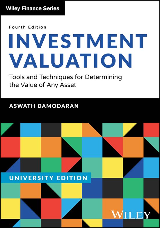 Couverture du livre Investment Valuation, University Edition. Quatrième édition avec le texte 'Investment Valuation: Tools and Techniques for Determining the Value of Any Asset'.
