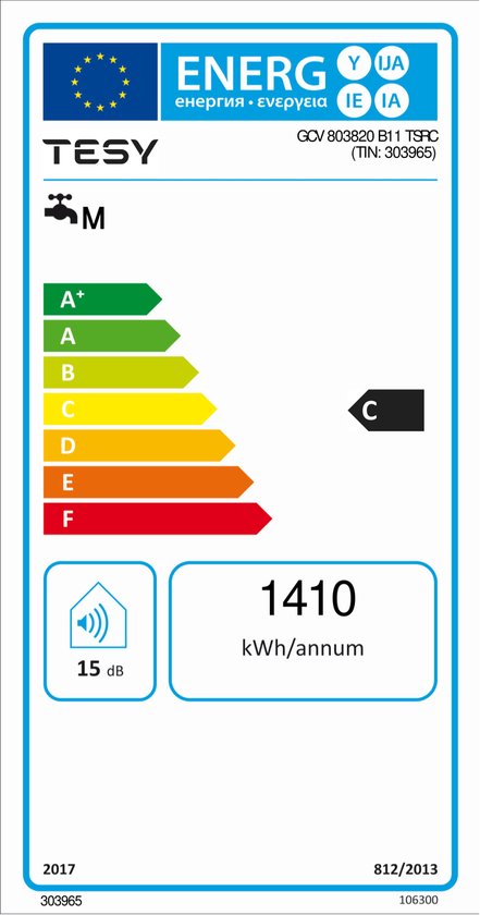 Tesy - Bi-Light - Elektrische boiler - 80 liter dun