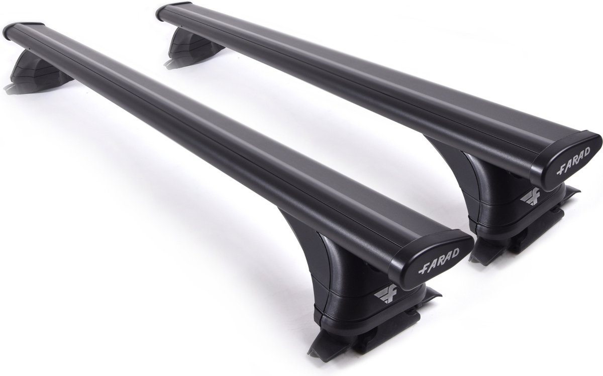 Dakdragers geschikt voor de Renault ESpace vanaf 2023 gesloten dakrailing - Aluminium - Hoog laadvermogen 100kg - Wingbar - Zwart - Merk Farad