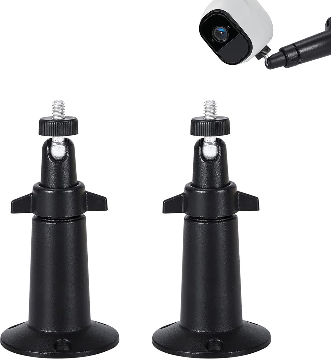 Pakket van 2 camera-wandbevestigingen, Verstelbare beveiligingswandbevestiging Muurplafond