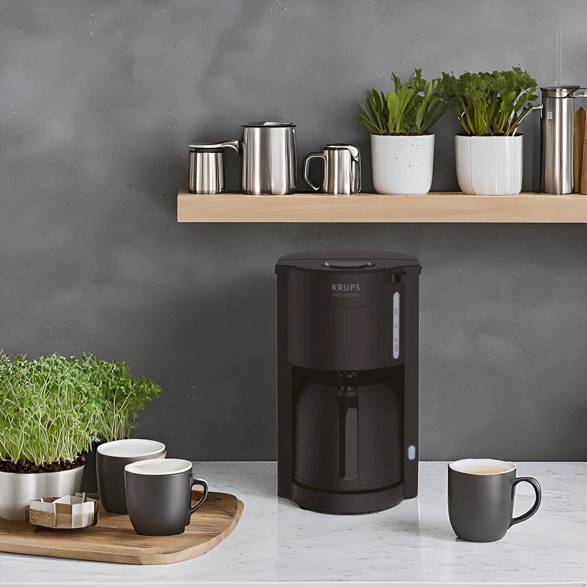 Krups Pro Aroma KM3038 - Filter koffiezetapparaat - 1L - Warmhoudfunctie - Instelbare Aroma - Zwart thumbnail 6