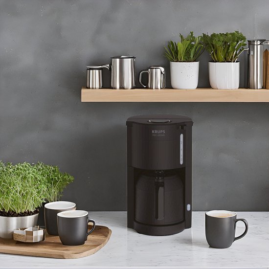 Krups Pro Aroma KM3038 - Filter koffiezetapparaat - 1L - Warmhoudfunctie - Instelbare Aroma - Zwart