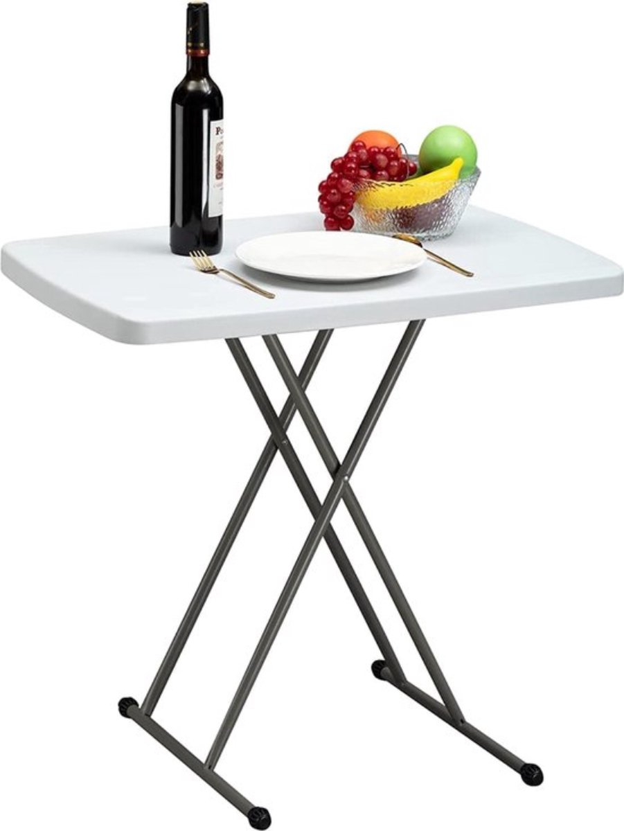 Bol.com Klaptafel, campingtafel, 76 cm, picknicktafel, instelbare hoogte, draagbare tuintafel, vouwtafel, reistafel voor tuin, b... aanbieding