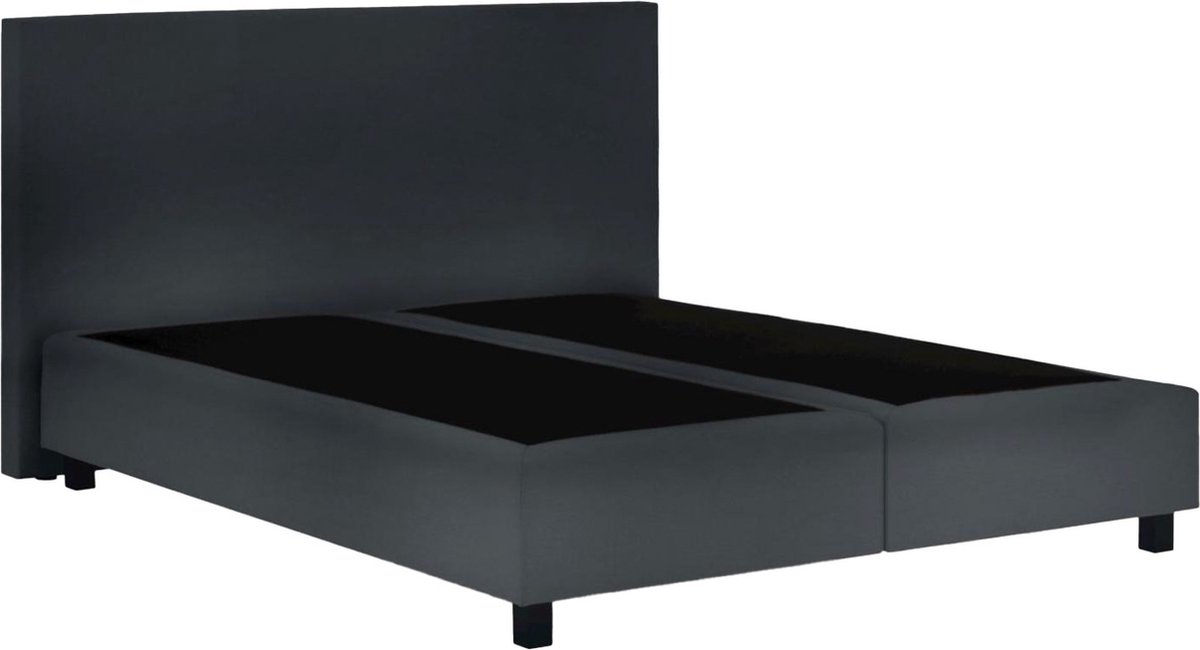 Boxspring Serenity - 200x210 Zonder matras - Grijs Glad - AVV Matrassen