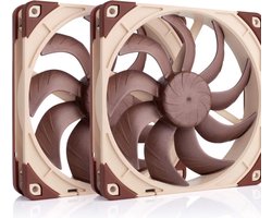Noctua NF-A14x25 G2 PWM Sx2-PP - Ventilatorhuis 2-pack - 140mm - 91.58 cfm - 1500 rpm - 24.8 dBA - 4-pin PWM - beige, bruin
