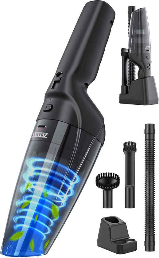 Zedar S500 Kruimelzuiger Snoerloos Zwart met 4 HEPA Filters - Kruimelzuiger - €65,00