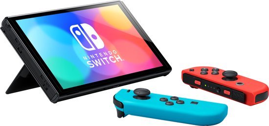 Nintendo Switch OLED - Blauw/Rood