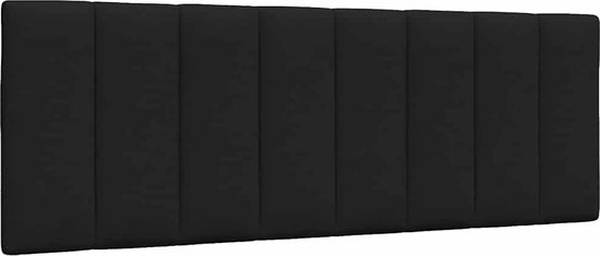 vidaXL - Coussin tête de lit - 140 - cm - tissu - noir