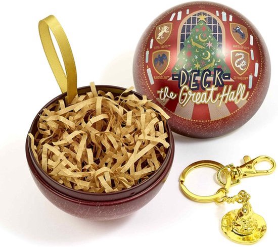 The Carat Shop - Harry Potter -The Great Hall Kerstbal - Cadeaubal met Sleutelhanger