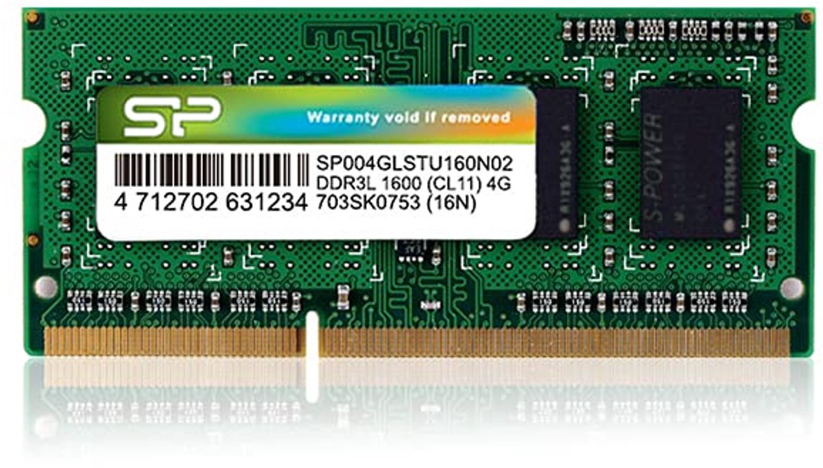 Silicon Power SP004GLSTU160N02 4GB DDR3L 1600MHz geheugenmodule