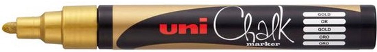 Krijtstift Uni-ball Chalk rond goud | 1 stuk | 6 stuks