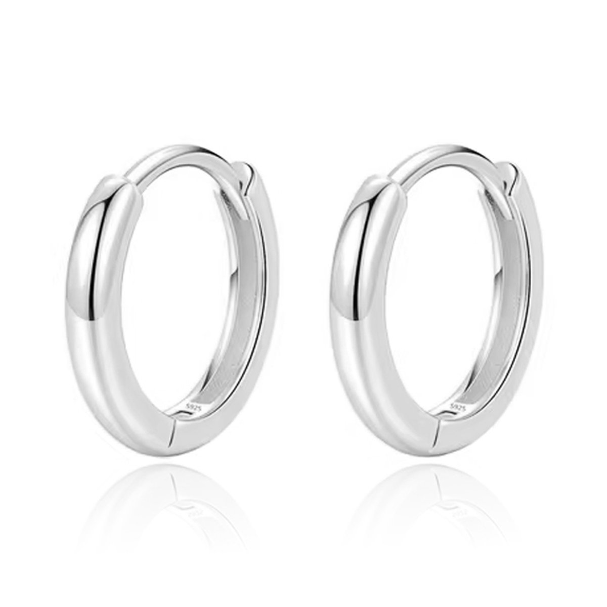 Elenza Sterling .925 Zilveren Oorringen-18mm