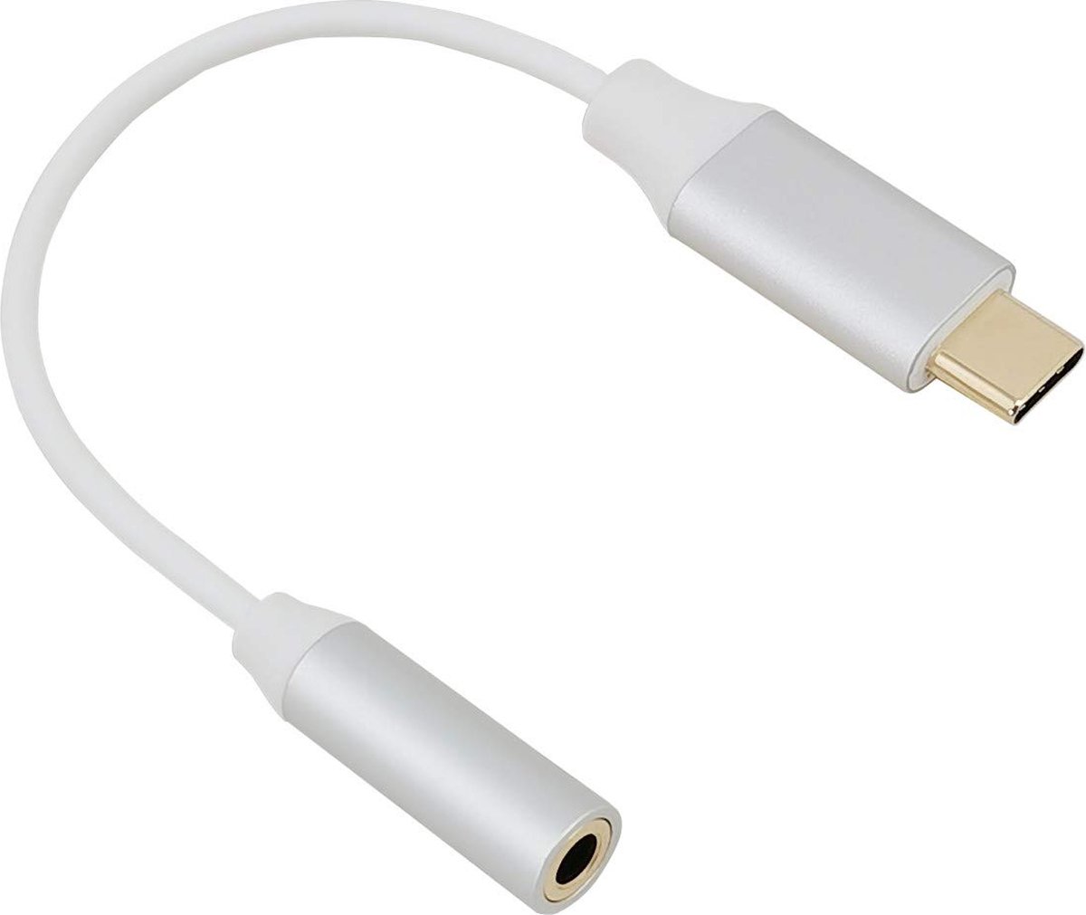 Adapterkabel, USB 3.1 Type-C� St./Klinkenbuchse 3,5mm, PREMIUM, silber