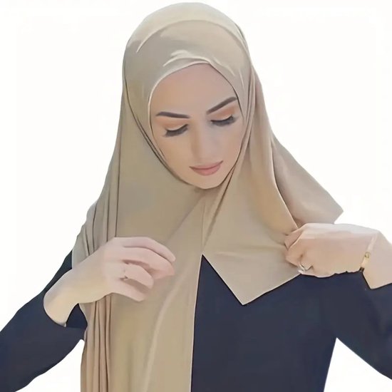 Foulard Nivard - Hijab - Femmes - Abaya - Écharpe - Vêtements islamiques - Vêtements musulmans - Alhamdulillah - Beige