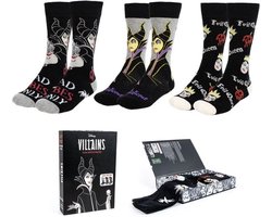 Disney Villains Sokken Dames 3 Paar Cadeau - Maat 36-43 - One Size