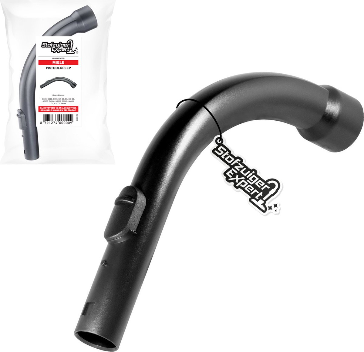 Vervangende Handgreep geschikt voor O.a. Miele C1, C2, S2000, S4000, S5000, S6000, S8000, S2, S4, S5, S6 en S8 series - Pistoolgreep van hoge kwaliteit - Simpel zelf uw greep vervangen van uw stofzuiger!