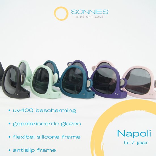 Sonnies - Kinderzonnebril Napoli Rosa - Leeftijd 5-7 jaar - gepolariseerde glazen voorzien van UV400 bescherming - lichtgewicht frame - buigzaam en flexibel - jongens en meisjes - kinder zonnebril - kleur roze van Sonnies — afbeelding 4