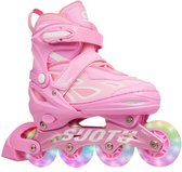 Bol.com Suotu Inline Skates - Maat 34-37 - lichtgevende wielen - Skates Verstelbaar - S79 - Roze - S aanbieding
