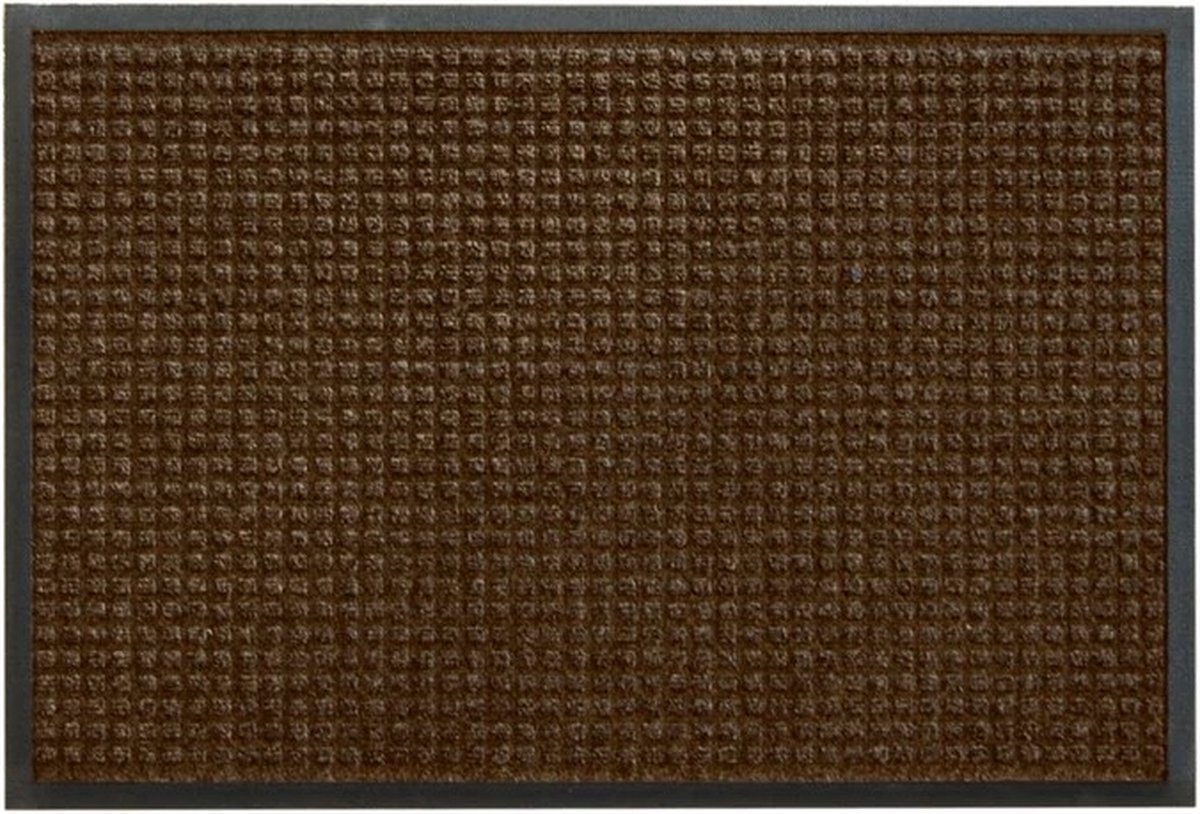 LogoMatz Schoonloopmat Plus 60cm x 90cm Bruin - drukke entrees - vuil en vocht vasthoudend - groot schraapeffect