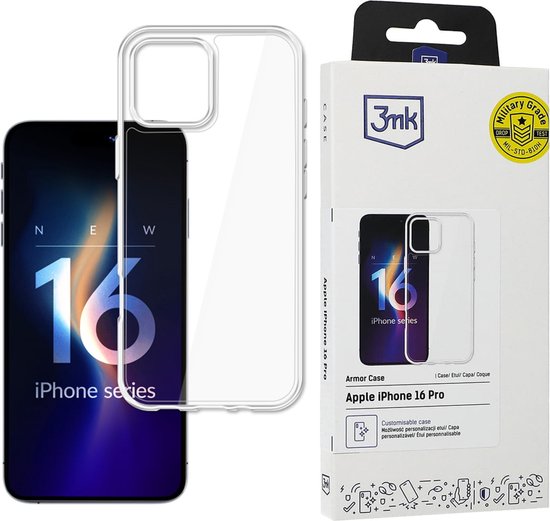 Coque de téléphone blindée Apple iPhone 16 Pro - 3mk Armor Case